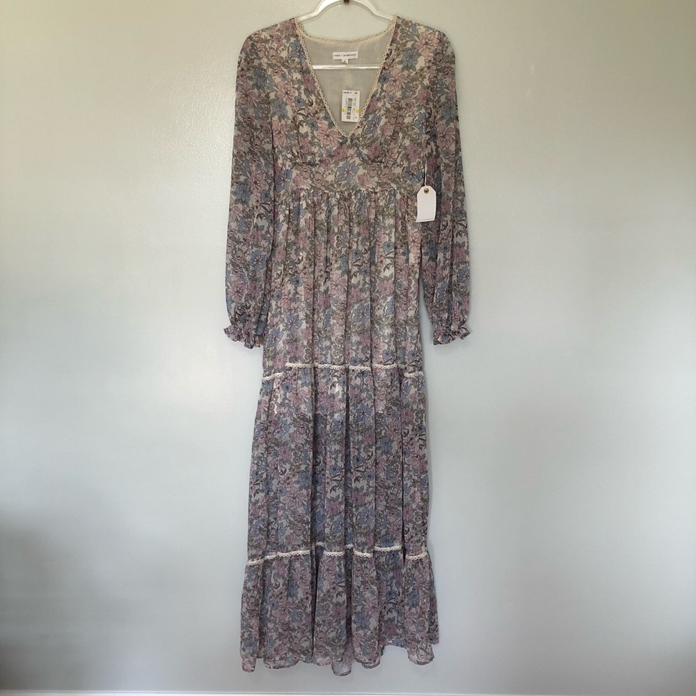 Coco + Jaimeson Floral Maxi Dress Tiered Cottagecore New Medium